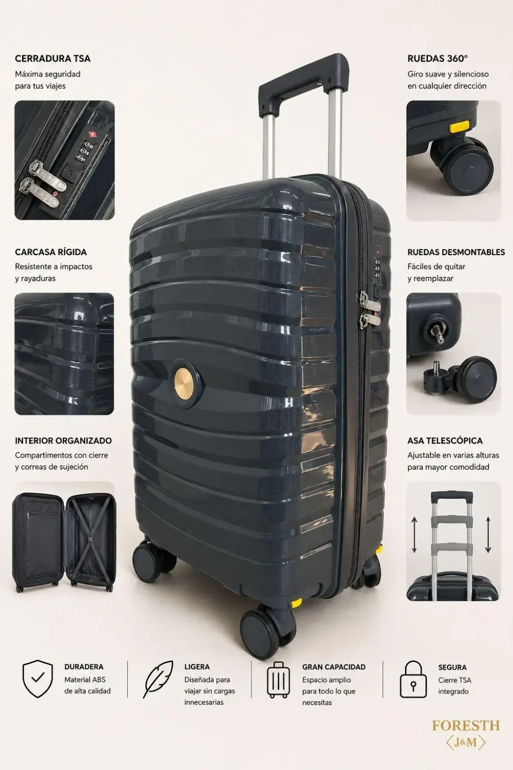 Maleta Carry-On Gris
