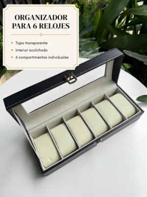 ORGANIZADOR DE RELOJ 6 ESPACIOS
