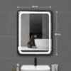 ESPEJO DE BAÑO CUADRADO LED