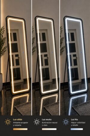 ESPEJO LED CUADRADO 1.60 CM X 50 CM