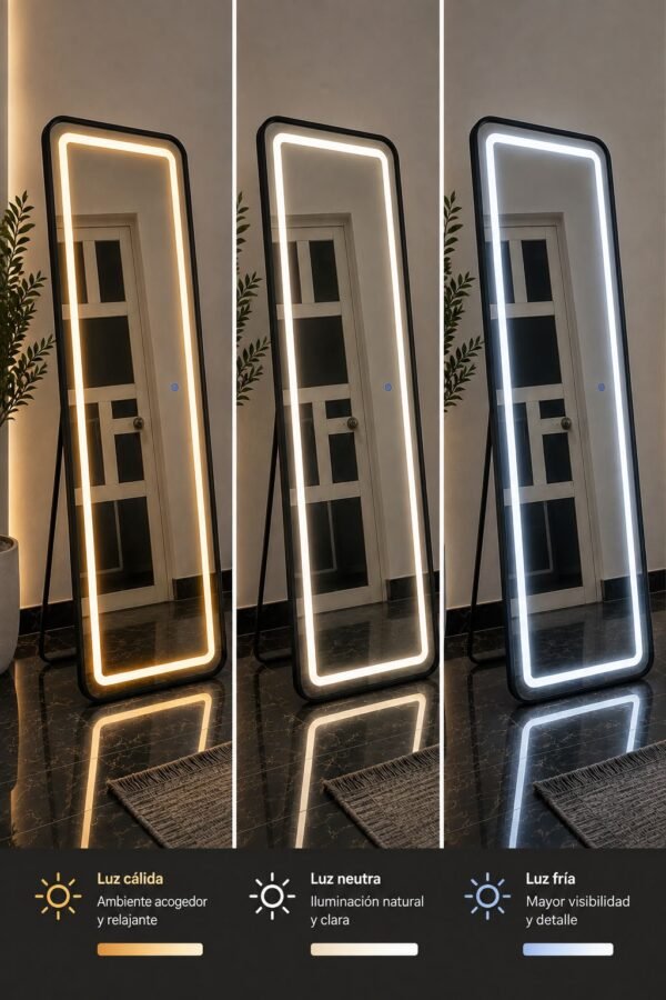 ESPEJO LED CUADRADO 1.60 CM X 50 CM