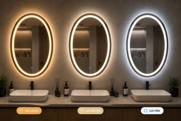 ESPEJO DE BAÑO OVALADO / REDONDO LED