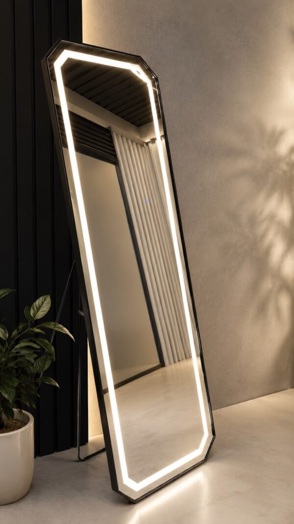 ESPEJO LED OCTAGONO 1.60 CM X 50 CM