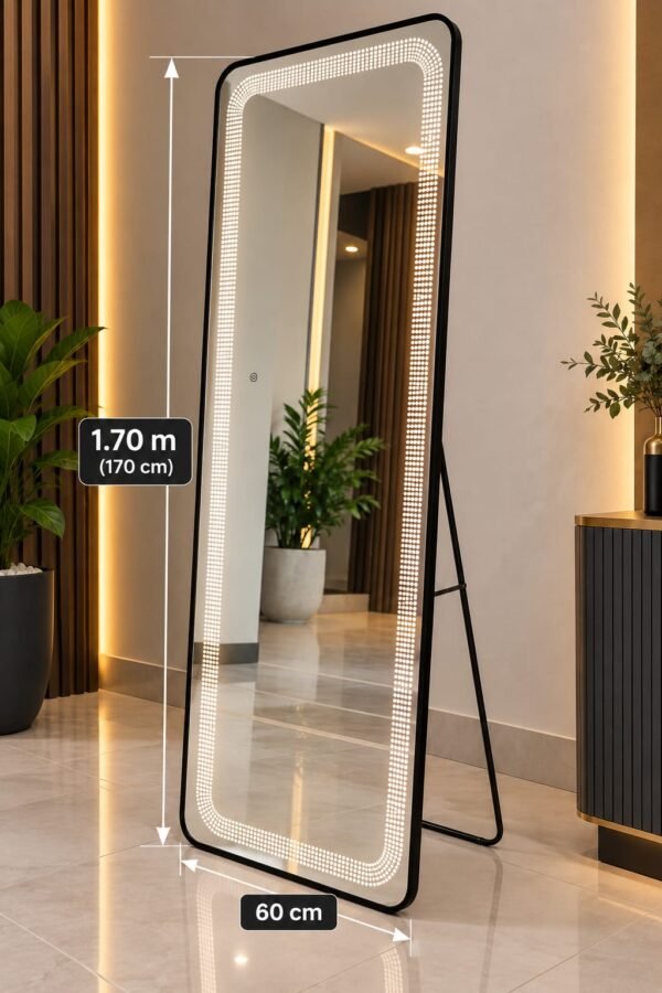 ESPEJO LED DE 1.70 X 60 CM CUADRADO