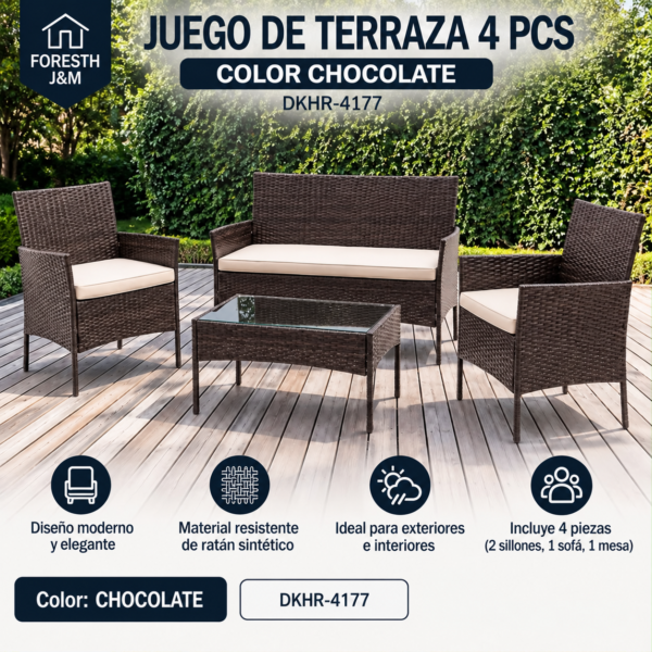 JUEGOS DE TERRAZA 4 PIEZAS