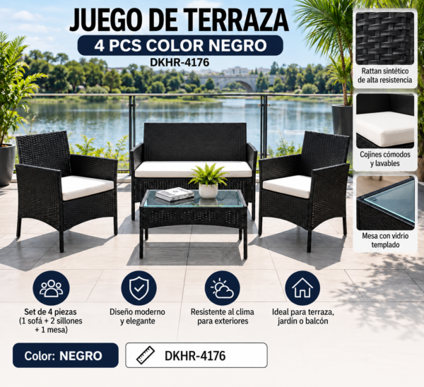 JUEGOS DE TERRAZA 4 PIEZAS