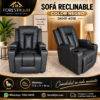 Sofá reclinable negro Foresth J&M SOFA RECLINABLE